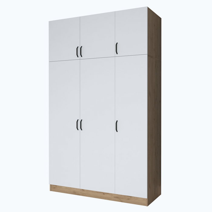 Hanah Home Armario BA104 - 2420 Nogal y Blanco Hanah Home Armario BA104 - 2420 Nogal y Blanco